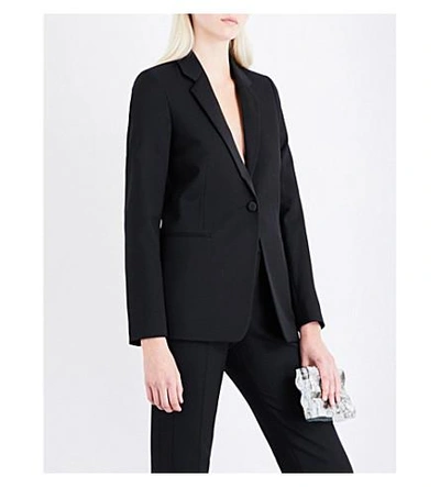 Shop Victoria Beckham Single-breasted Wool Jacket In Black