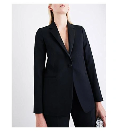 Shop Victoria Beckham Single-breasted Wool Jacket In Black