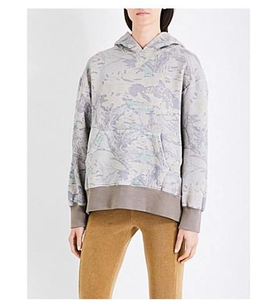 Shop Yeezy Season 4 Leaf-print Cotton-jersey Hoody In Cpn46