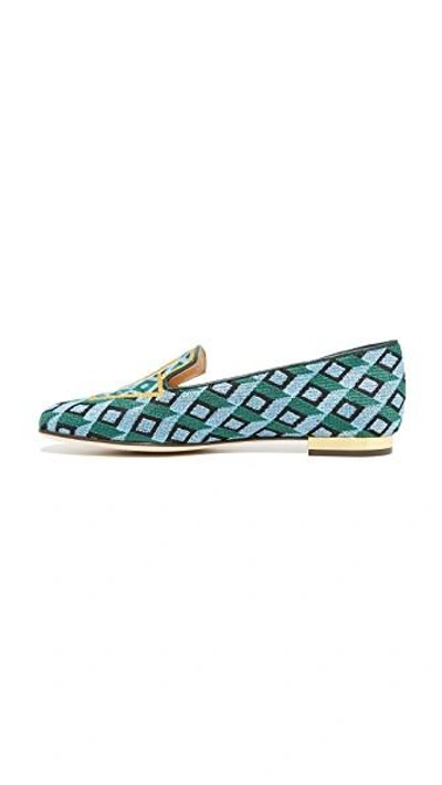 Shop Charlotte Olympia Lady Liberty Slippers In Multi