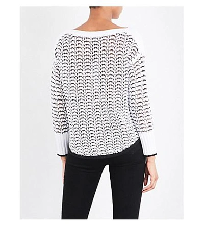 Shop Rag & Bone Daniela Chunky-knit Cotton-blend Sweater In White