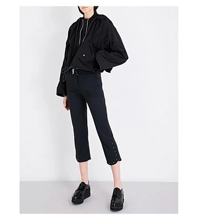 Shop Sportmax Giava Short Shell Parka Jacket In Black