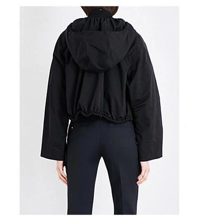 Shop Sportmax Giava Short Shell Parka Jacket In Black