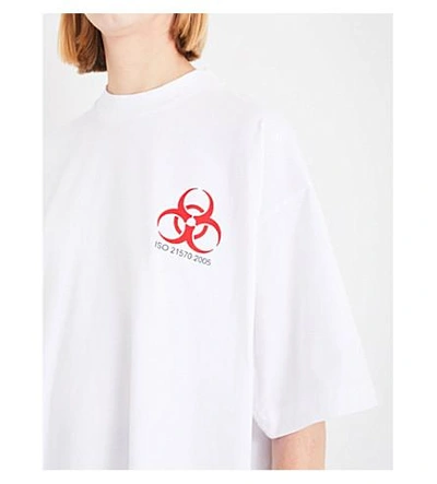 Shop Vetements Volunteer Cotton-jersey T-shirt In White
