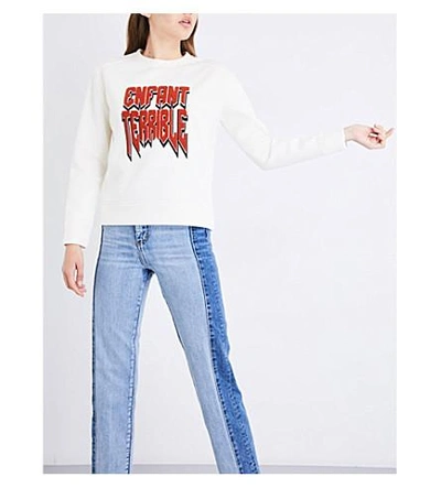 Enfant Terrible Neoprene Sweatshirt In Ecru