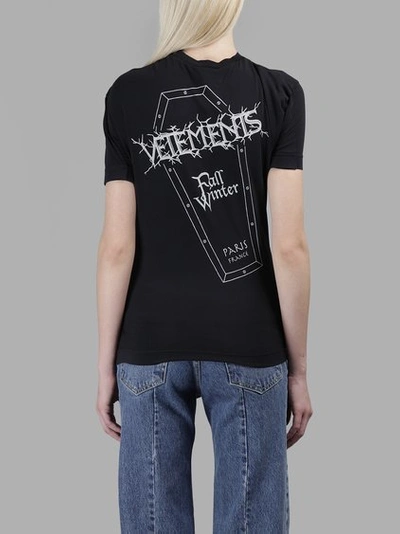 Shop Vetements Women's Black Emo T-shirt