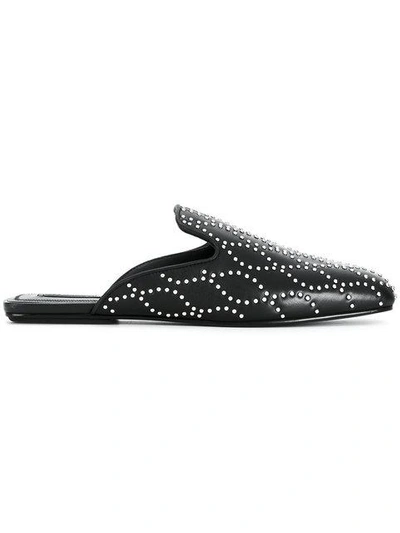 Shop Alexander Wang Jaelle Studded Mules In Black