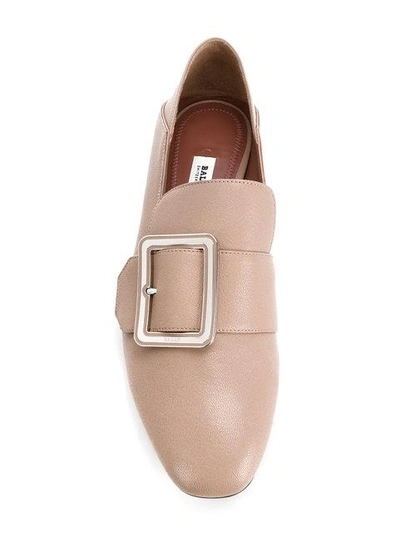 Shop Bally Buckle Detail Loafers In 23350 Skin 16