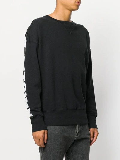 Shop Faith Connexion Crew Neck Sweatshirt In Black