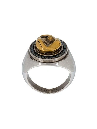 Shop Alexander Mcqueen Tooth Ring In Metallic