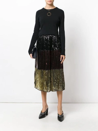 Shop N°21 Stripe Panel Sequin Skirt