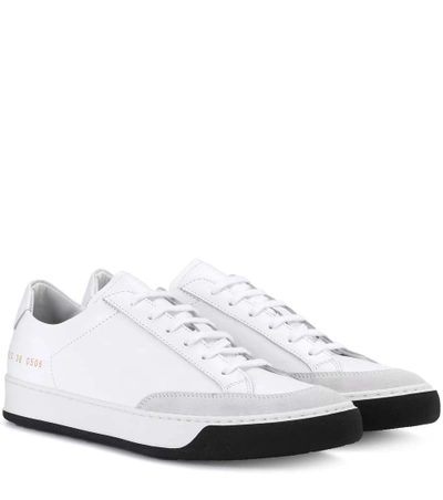 Shop Common Projects Tennis Pro Leather Sneakers In White 