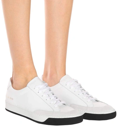 Shop Common Projects Tennis Pro Leather Sneakers In White 