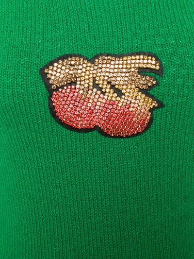 Shop Philosophy Di Lorenzo Serafini Embellished Cherries Jumper - Green
