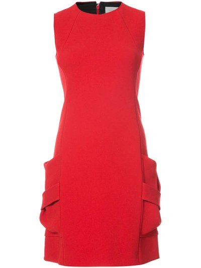 Victoria Beckham Side Pocket Dress In Red