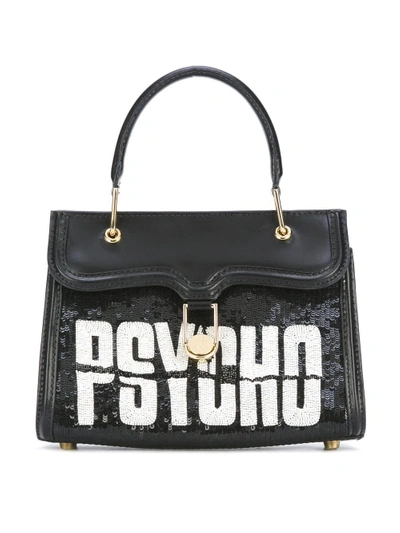 Shop Olympia Le-tan Mini Marguerite 'psycho' Bag In Black