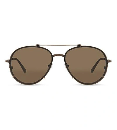 Shop Tom Ford Dickon Tf527 Aviator Sunglasses In Gunmetal
