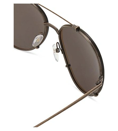 Shop Tom Ford Dickon Tf527 Aviator Sunglasses In Gunmetal