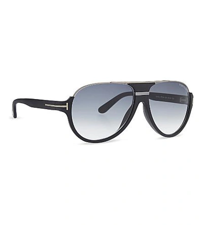 Shop Tom Ford Tf334 Aviator Sunglasses In Black