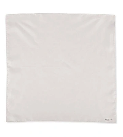 Shop Lanvin Silk Pocket Square In White