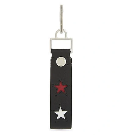 Shop Givenchy Stars Leather Keyring In Multi