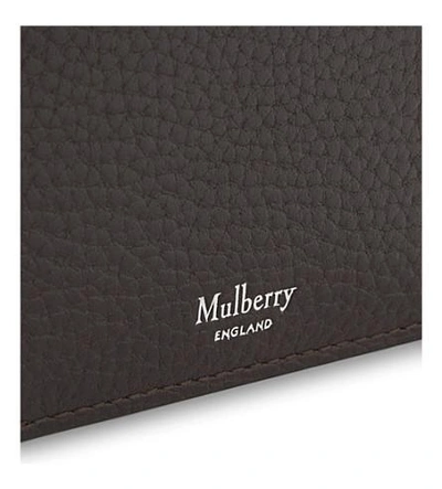 Shop Mulberry Grained Leather Billfold Wallet In Chocolate
