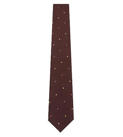 Shop Paul Smith Pin Dot Floral Silk Tie In Move