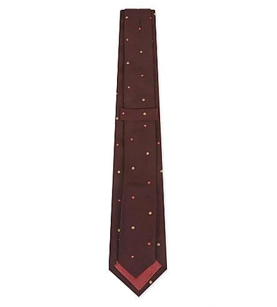 Shop Paul Smith Pin Dot Floral Silk Tie In Move