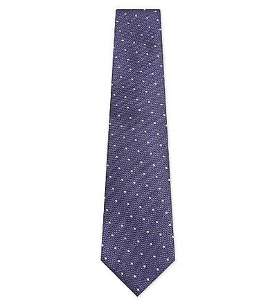 Shop Tom Ford Polka-dot Silk Tie In Purple