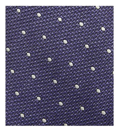 Shop Tom Ford Polka-dot Silk Tie In Purple
