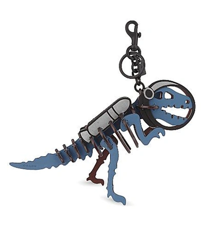 Shop Coach Rexy Jet Pack Bag Charm In Black Blue