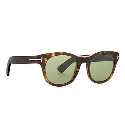 Shop Tom Ford Fisher Tf531 Square-frame Sunglasses In Brown