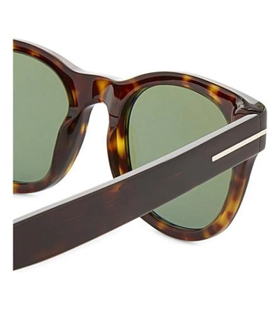 Shop Tom Ford Fisher Tf531 Square-frame Sunglasses In Brown