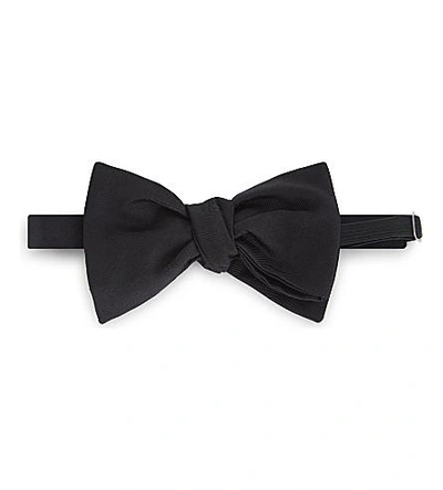 Shop Dsquared2 Silk Twill Pleated Bow Tie In Black