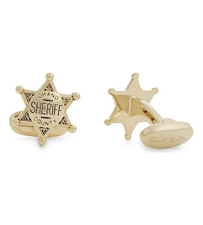 Shop Paul Smith Sheriff Cufflinks In Silver