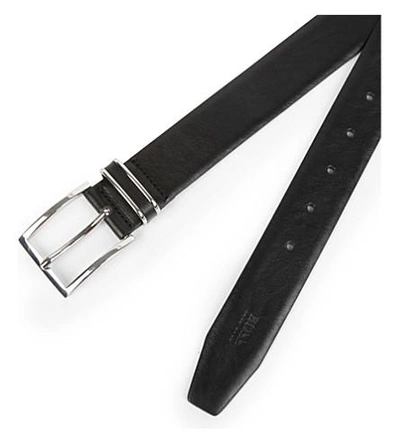 Shop Hugo Boss Froppin Leather Belt In Black