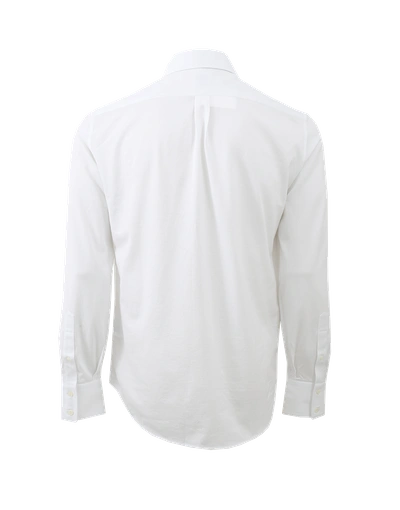 Shop Brunello Cucinelli Cotton Knit Shirt In White