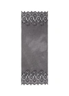 VALENTINO Floral lace trim plissé pleat scarf