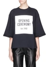 OPENING CEREMONY 'OC' Mirrored logo print cotton fleece sweatshirt
