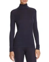 Hanro Silk And Cashmere-blend Jersey Turtleneck Top In Azure Blue