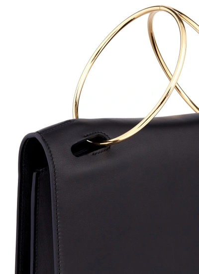 Shop Roksanda 'neneh' Metal Ring Handle Calfskin Leather Bag