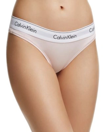 Shop Calvin Klein Modern Cotton Thong In Nymph's Thigh