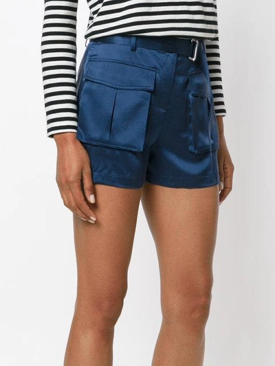 Shop Theory Pocket Mini Shorts - Blue