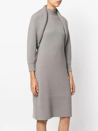 Shop Ferragamo Knitted Twin-set Dress