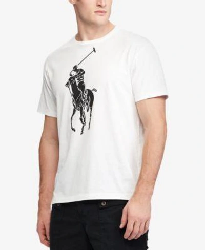 Polo Ralph Lauren Men's Classic-fit Big Pony T-shirt In White/black |  ModeSens