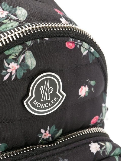 Shop Moncler Floral Georgine Bag In Black