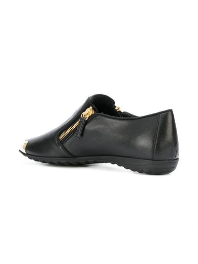 Shop Giuseppe Zanotti Dalia Toe Cap Loafers In Black