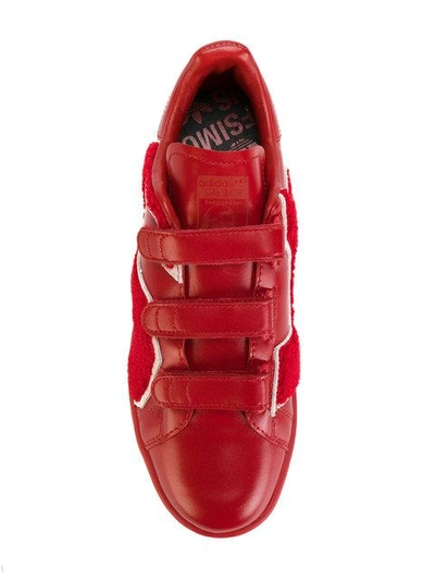 Shop Adidas Originals Adidas By Raf Simons Straps Sneakers - Red