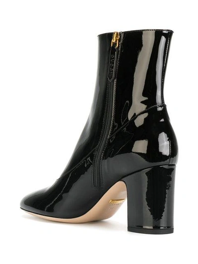 Shop Gucci Bee Ankle Boots In Black