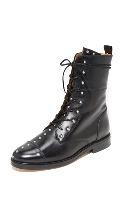 Shop Iro Rangy Military Boots In Black